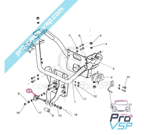 Silent bloc moteur pour italcar t2 et t3