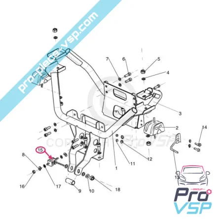 Silent bloc moteur pour italcar t2 et t3