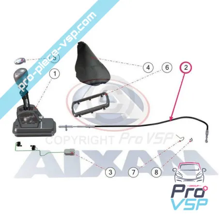 Adaptable inverter cable for Aixam impulsion vision sensation minauto