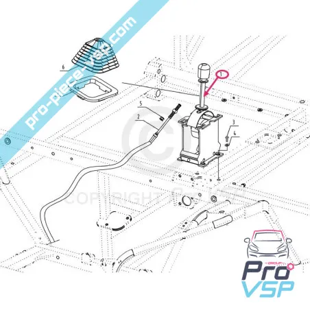 Alavanca de velocidade para bellier jade