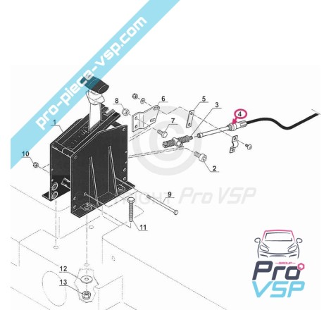 Câble inverseur adaptable pour camion le bellier , microcar sherpa