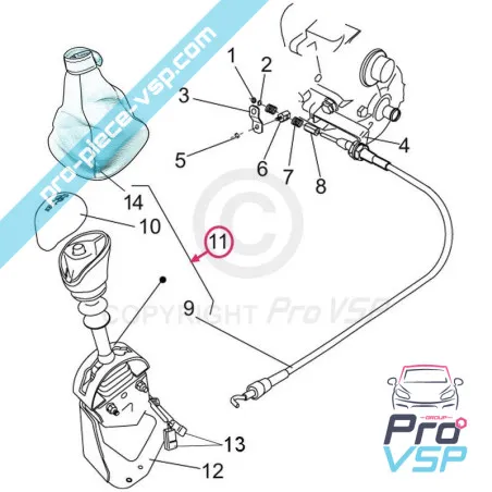 Speed lever for casalini