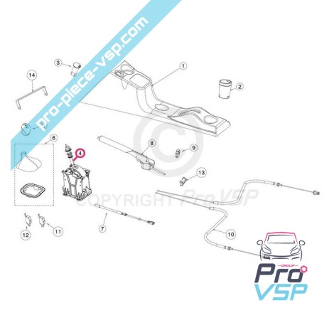 Alavanca de velocidade para Jdm Bellier Grecav