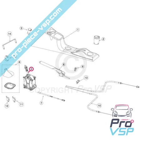 Pârghie de viteză pentru Jdm Bellier Grecav