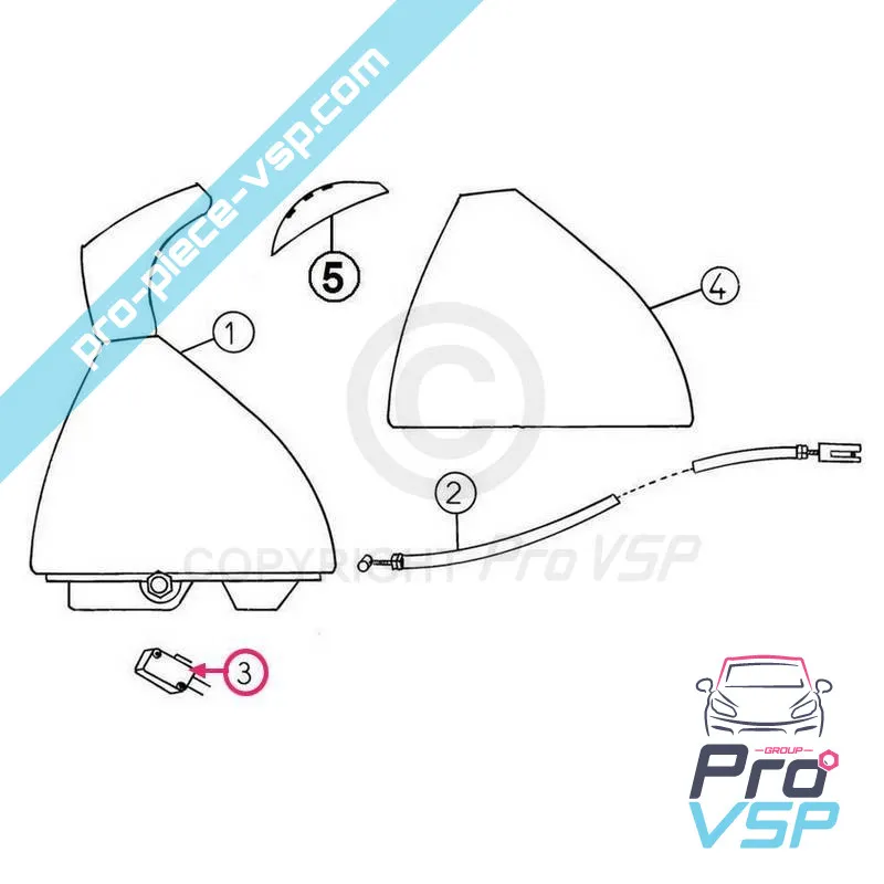 Contactor de palanca de velocidad para Aixam Microcar Chatenet Grecav