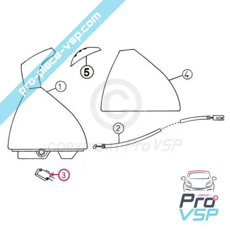 Contactor de palanca de velocidad para Aixam Microcar Chatenet Grecav