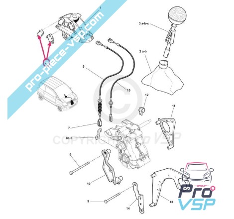 Contator de alavanca de velocidade para Aixam Microcar Chatenet Grecav