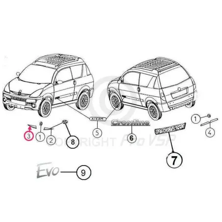 Oikea Chrome Band for aixam city roadline crossline ja scouty
