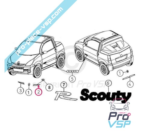 Bande chromée gauche pour aixam city roadline crossline et scouty