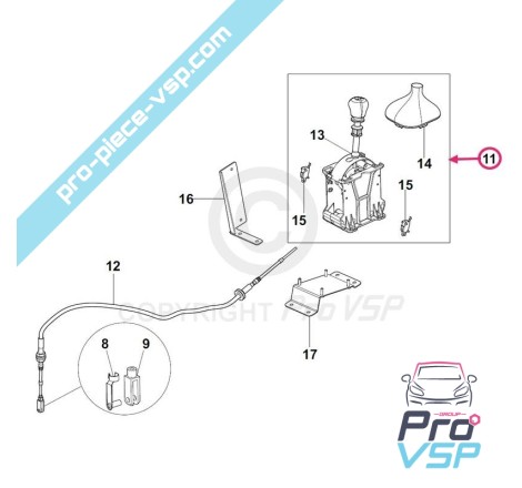 Alavanca de velocidade para Jdm Bellier Grecav