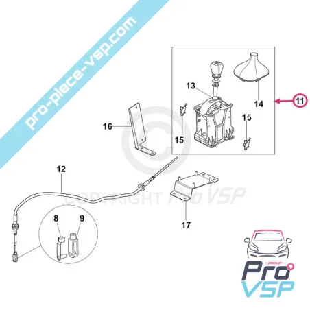 Pârghie de viteză pentru Jdm Bellier Grecav