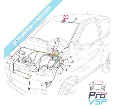Deckenleuchte für chatenet barooder ch26 , ch28 , ch30 , ch32 , pick-up , sporteevo und italcar