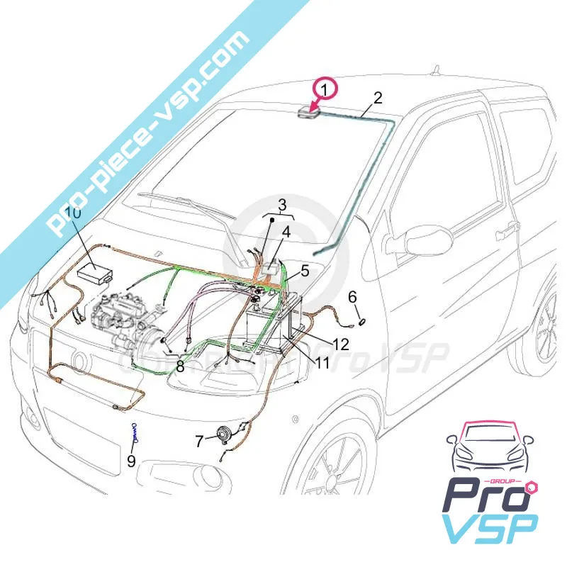 Plafonnier pour chatenet barooder ch26 , ch28 , ch30 , ch32 , pick-up , sporteevo et italcar