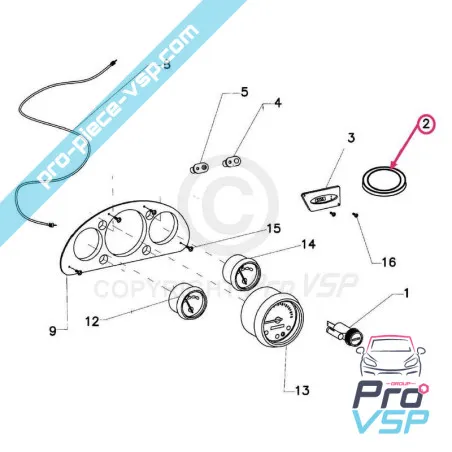 Interrupteur de warning pour Aixam