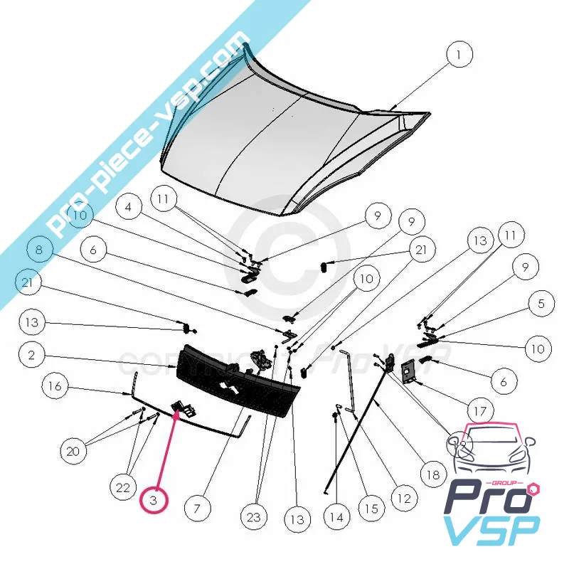 Logo de calandre pour Ligier