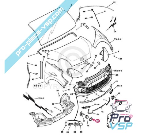 Moldura anti-bubble reta folheada a cromo para Ligier