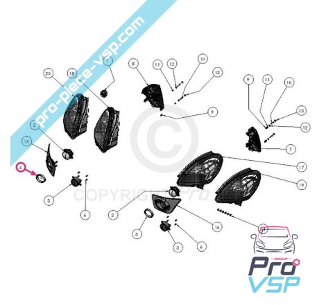 Moldura anti-bubble reta folheada a cromo para Ligier