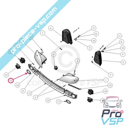 Chrome Entourage des geraden Nebels Ligier