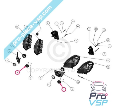 Cache de nevoeiro para ligier