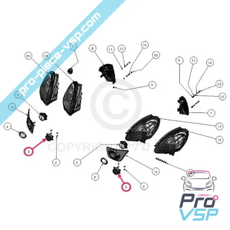 Cache de nevoeiro para ligier