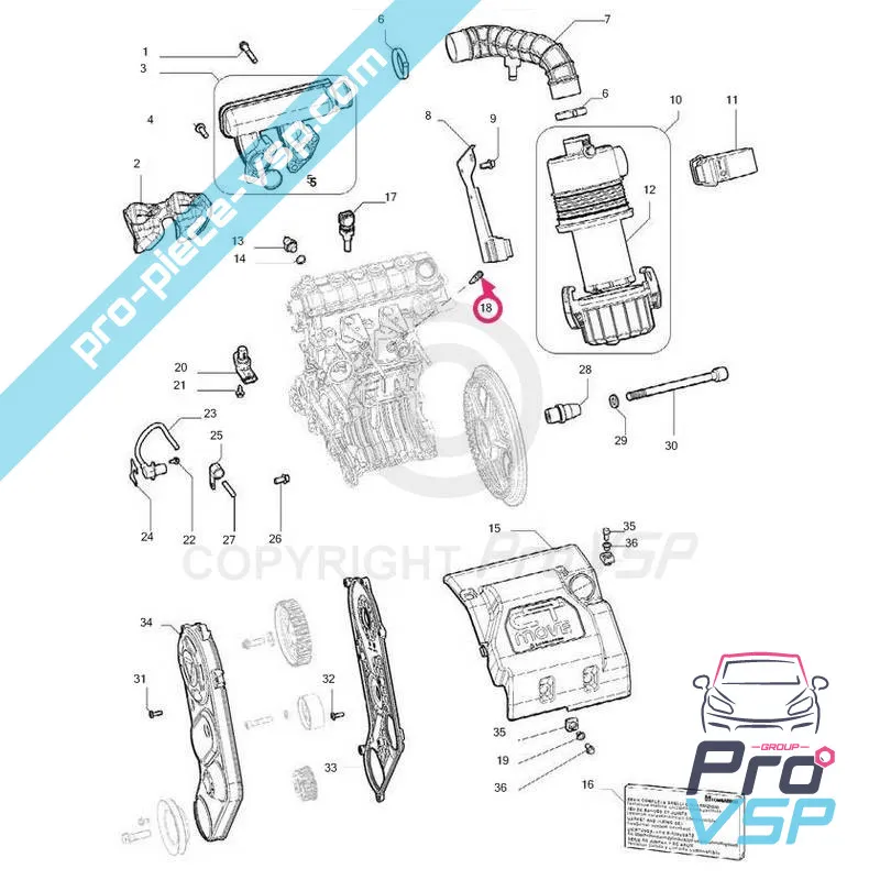 Bougie de préchauffage origine pour moteur lombardini dci 442
