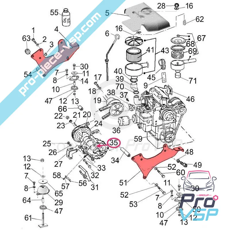 Ursprungs växellåda Comex för Microcar , Chatenet , Aixam , Casalini , Bellier