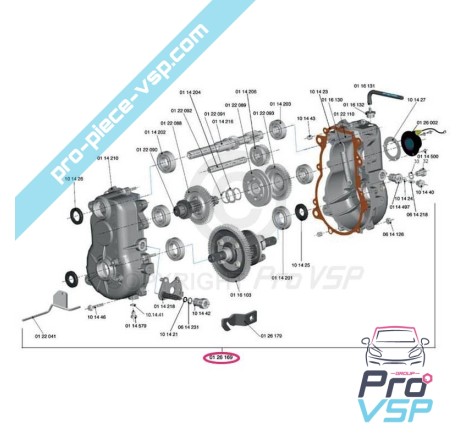 Boîte de vitesse Adaptable pour Chatenet Stella , Media , Barooder , Speedino , CH26 , CH28 , CH30 , CH32 , Pick-up , Sporteevo