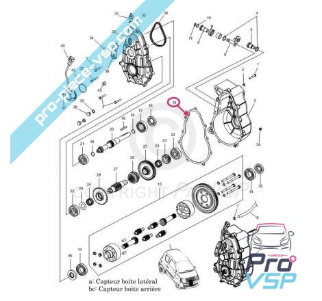 Joint de carter de boite pour Microcar Mgo 1 Mgo 2