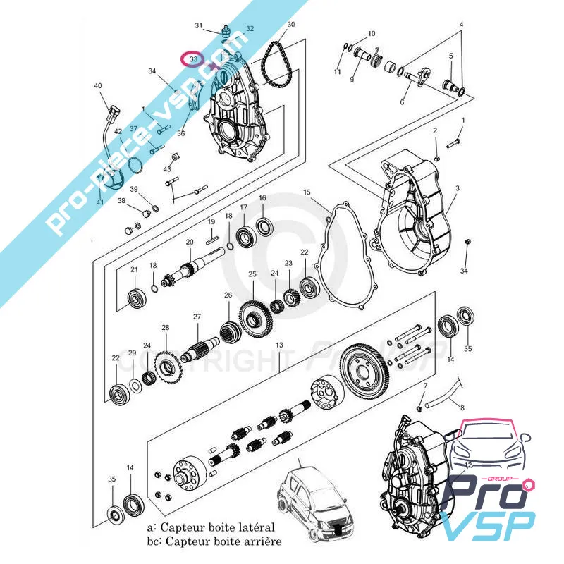 Demi carter de boîte pour Microcar Mgo 1 Mgo 2