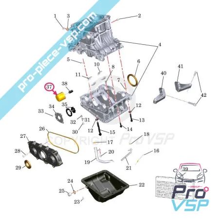 Filtro de óleo adaptável para o motor Lombardini dci