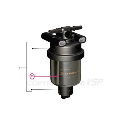 Origin Gasoil -suodatin Lombardinin moottorille dci
