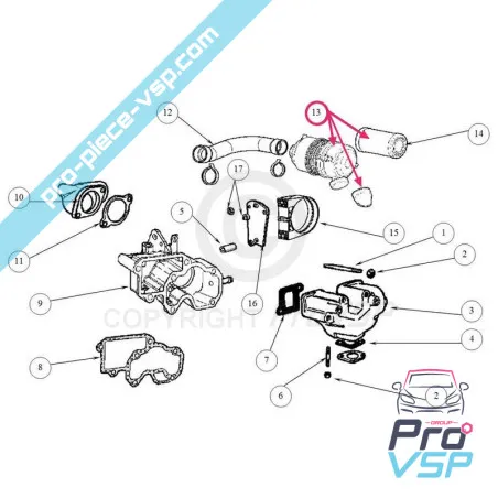 Filtro de ar completo para o motor Lombardini