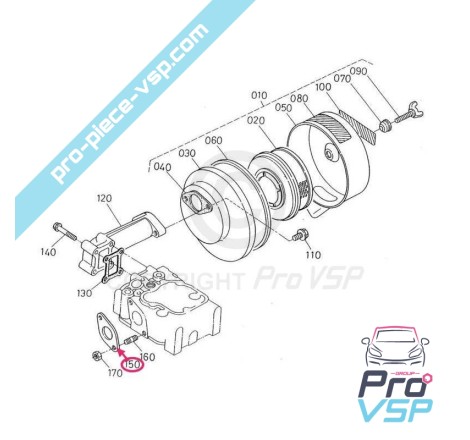 Joint d'échappement pour moteur kubota monocylindre oc60