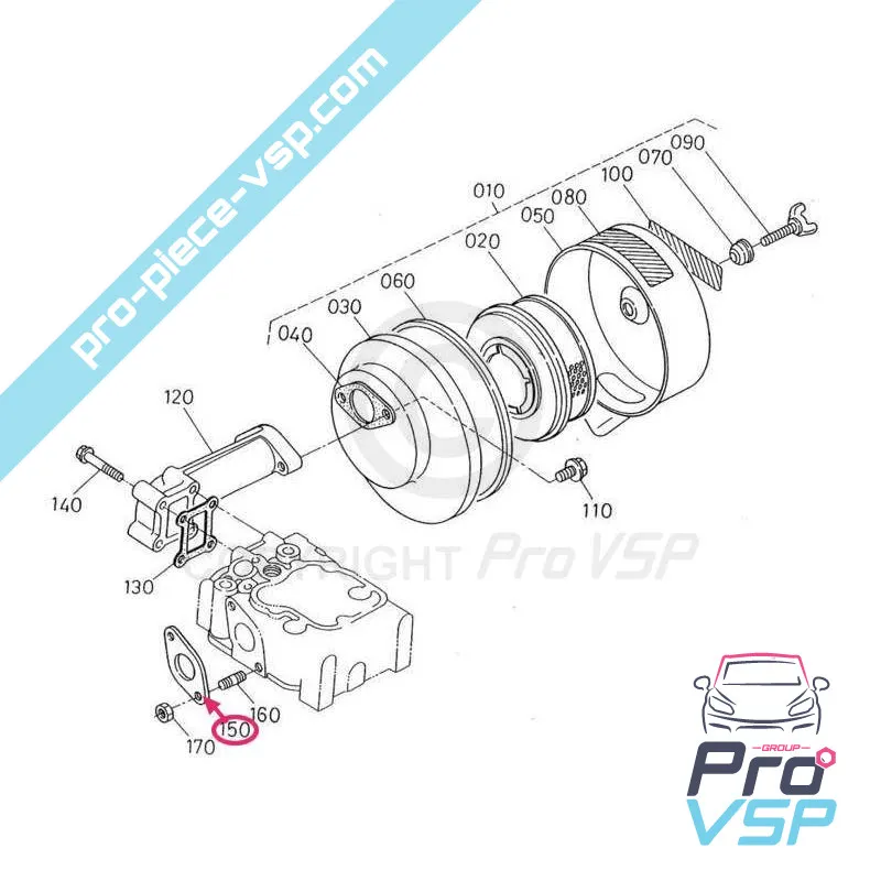Motorabgasdichtung kubota OC60 Monocylinder