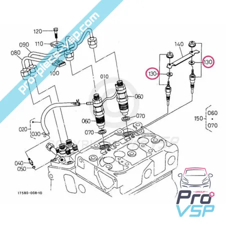 Bougie de préchauffage origine aixam moteur kubota