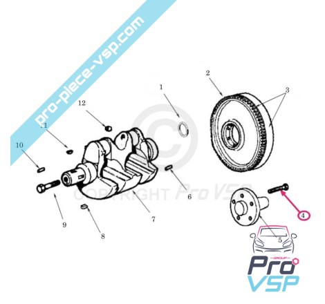 Motor steering wheel screw