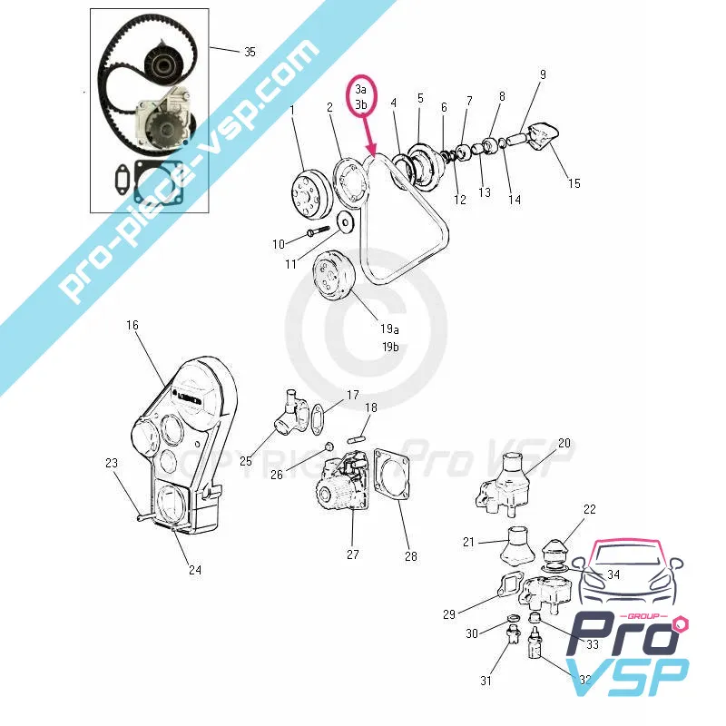 Cintura alternatore adattabile per microcar Mgo 1 e 2 (motore Lombardini Progress )