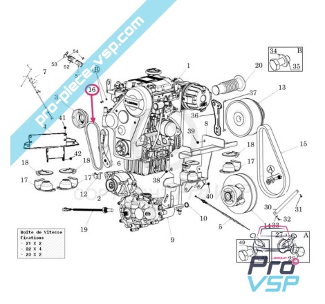 Cinto de alternador adaptável para Ligier Xtoo 1 2 max