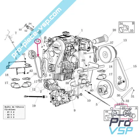 Cinto de alternador adaptável para Ligier Xtoo 1 2 max