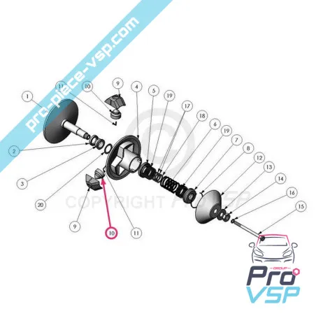 Masse de variateur 190g