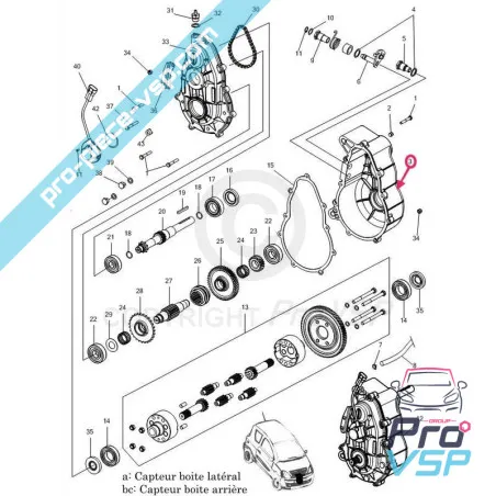 Demi carter de boîte pour Microcar Mgo 1 Mgo 2