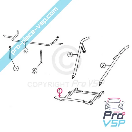 Motor cradle for aixam 400sl , 400evo, 500sl , 400.4 , 500.4 , 500.5