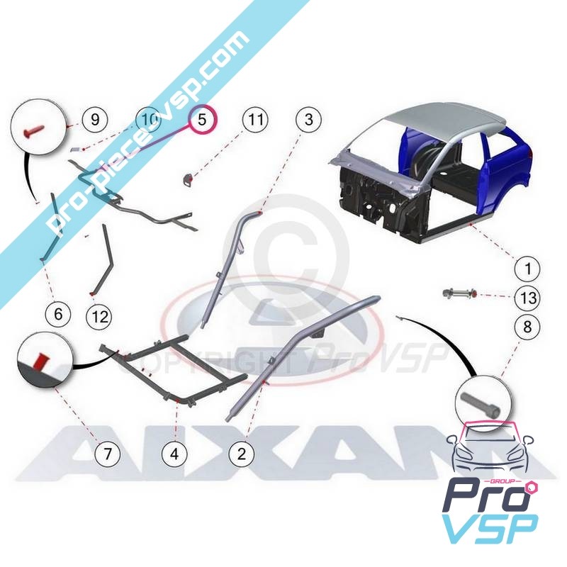 Soporte de impacto frontal