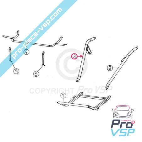 Jambage adaptável para aixam 400 400evo 500sl 400.4 500.4 500.5
