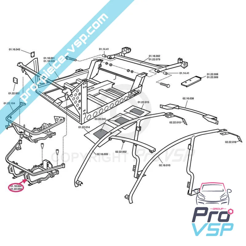 Berceau moteur adaptable pour Chatenet