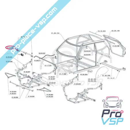 Crossing frontal superior adaptabil pentru Chatenet