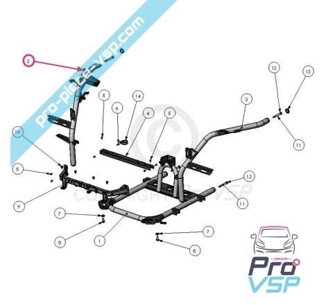 Right suspension leg