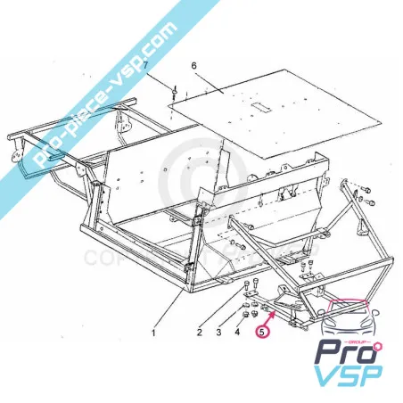 Engine cradle for tasso domino