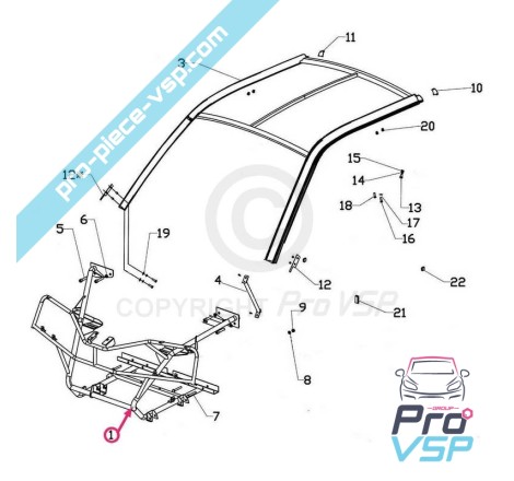 Berceau moteur pour italcar t2 et t3