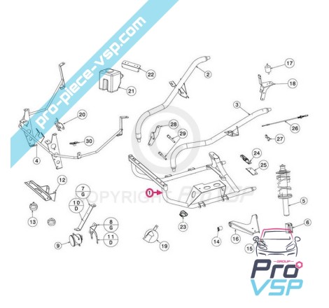 Berceau moteur adaptable pour Jdm Aloes et Roxsy